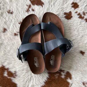 Cliffs by WHITE MOUNTAIN Black and Brown Sandals